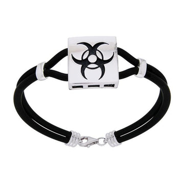 Triple Moon Leather Cord Bracelet TBL194 - Jewelry